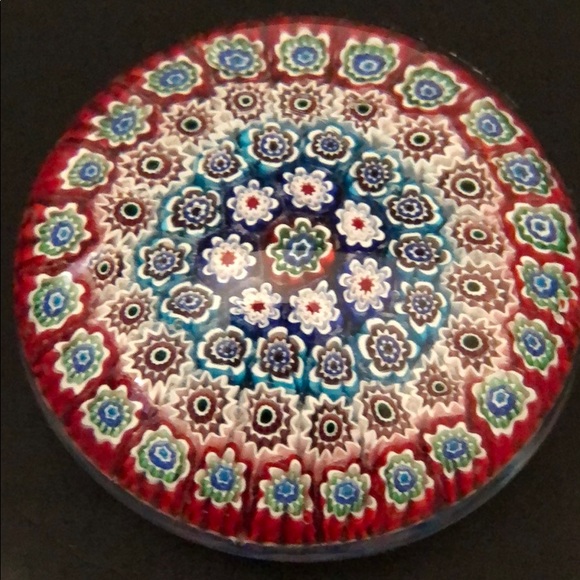 VINTAGE MURANO MILLEFIORI HANDBLOWN PAPERWEIGHT - Picture 2 of 11